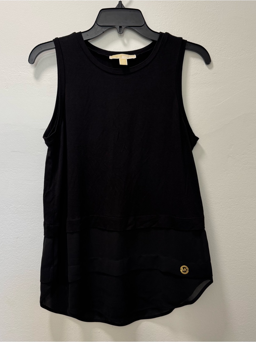 Michael Kors Black Layered Sleeveless Top